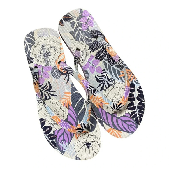 Vera Bradley floral thing flip flop size 7/8 - Picture 3 of 8